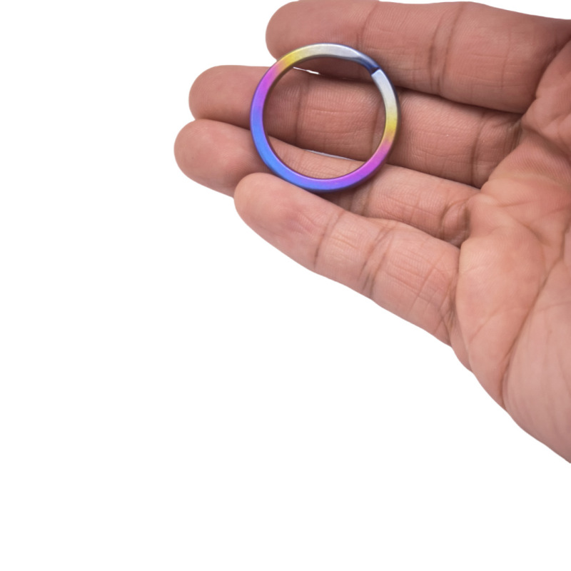 チタン合金キーホルダーキーリング純チタンキーホルダーメーカー卸売り10-35mm多目的錆びないリング|undefined