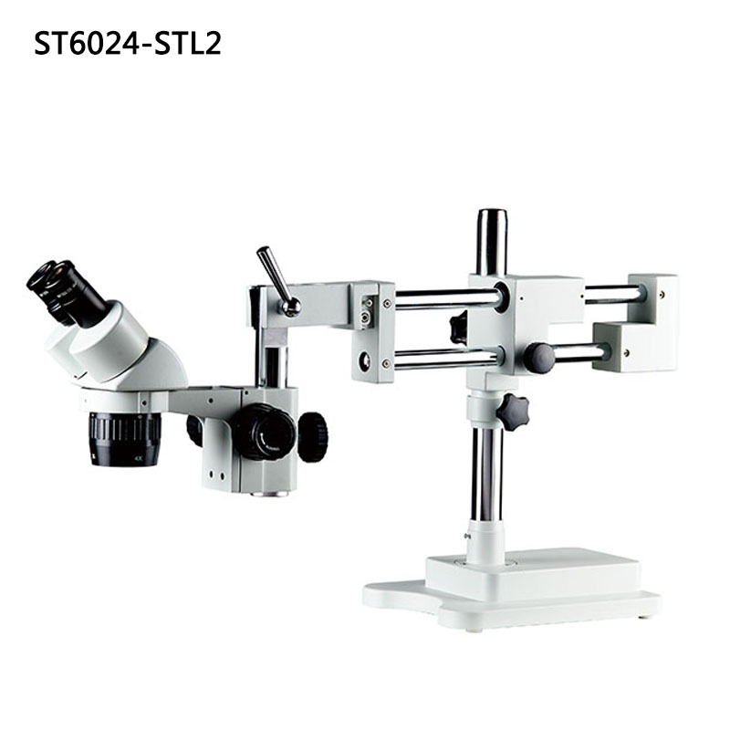 ST6024-STL2双臂万向显微镜10倍20倍30倍40倍定档两档变倍稳固