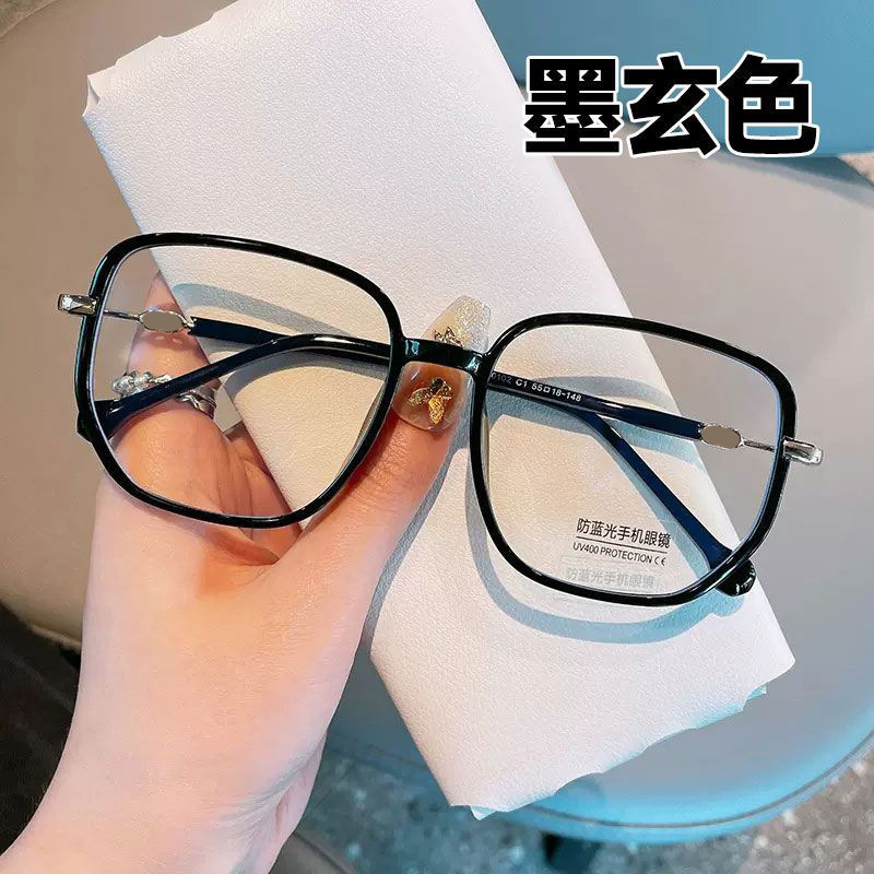 Gradiente transparente marcos de gafas viejos marrón frío para mujeres jóvenes, marcos grandes, cara grande, cara pequeña, gafas viejas de diamante