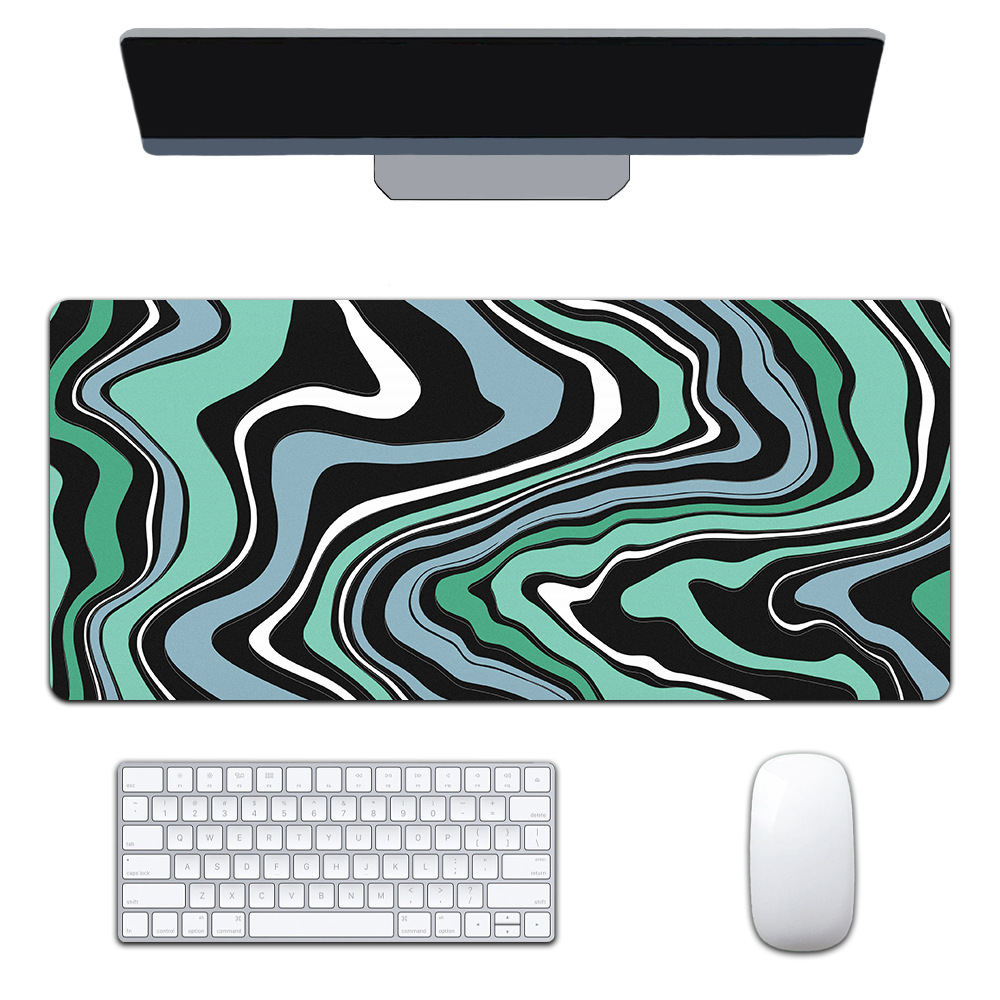Mapa de calor transfronterizo extra-grande juego engrosado Oficina abstracto viento fluido colorido expansión corrugado mouse pad patrón personalizable