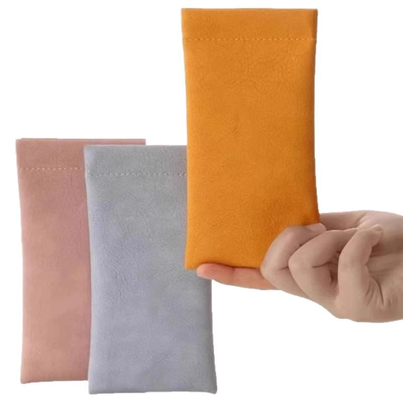 ポータブルメガネバッグ旅行ポータブルサングラス収納袋アンチストレス磁気吸引ベルベットバッグ自動閉じた収納袋