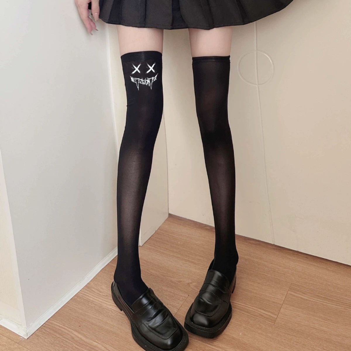 Сексуальные колготки до колена, базовый бархатная лебедь, стиль Lolita, хэллоуин