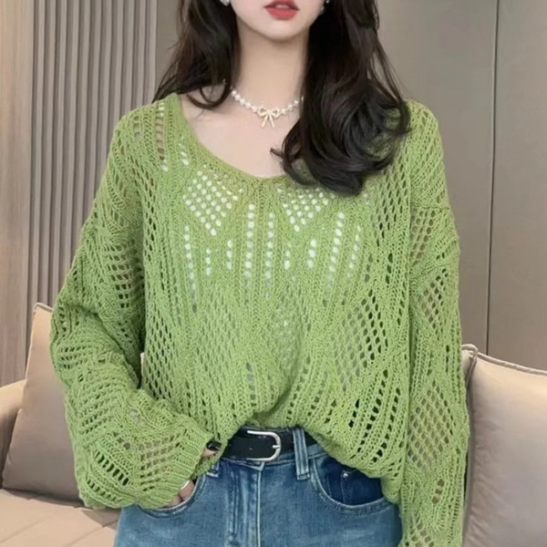 Summer elegant knitted long-sleeve