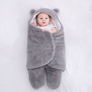 Baby Sleeping Bag Cushion Autumn and Winter Thickened Anti-kick Newborn Gift Outgoing Cushion Cushion Cushion Cushion Cushion Cushion Cushion Cushion fleece-lined