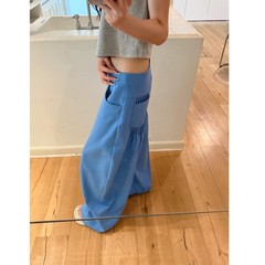 【现货】2025慵懒风松弛感弯刀阔腿裤女夏新款设计感轻薄百搭休闲