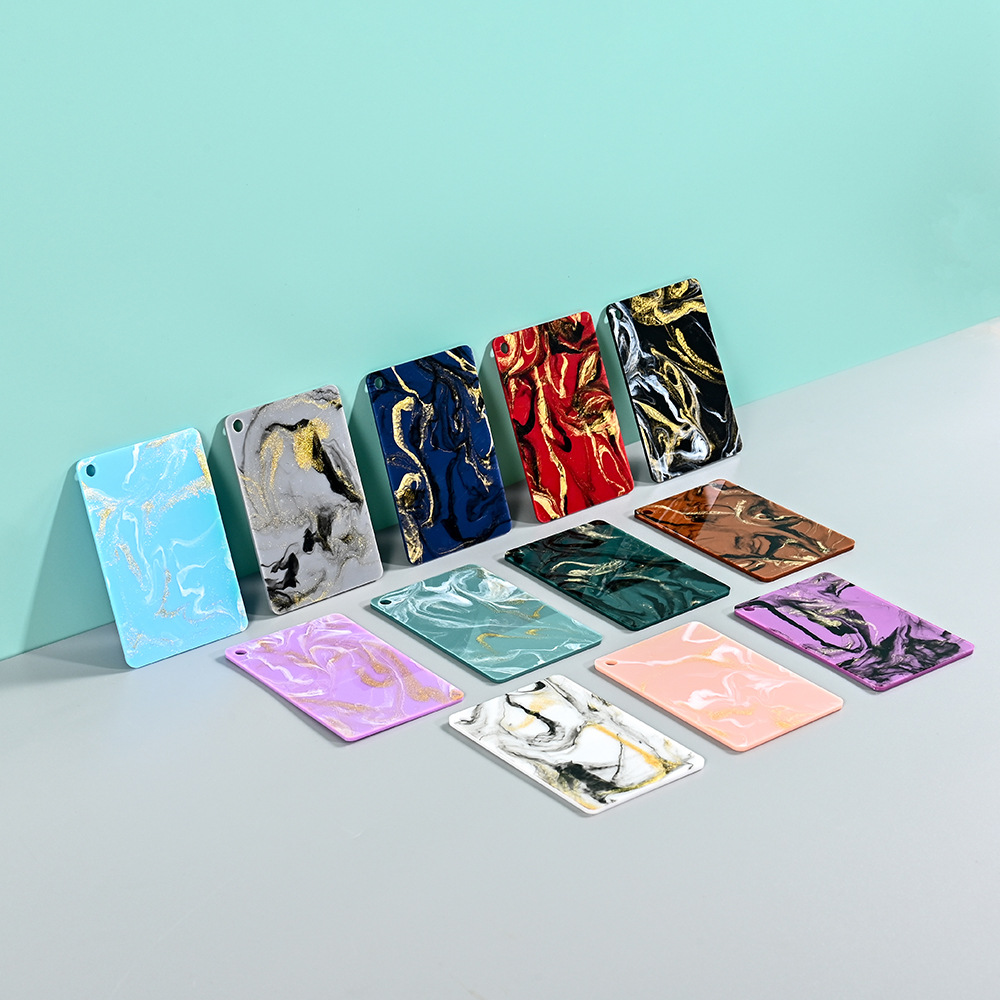 鎏金云母压克力板 流沙幻彩黑白大理石纹亚克力板 彩色树脂板批发