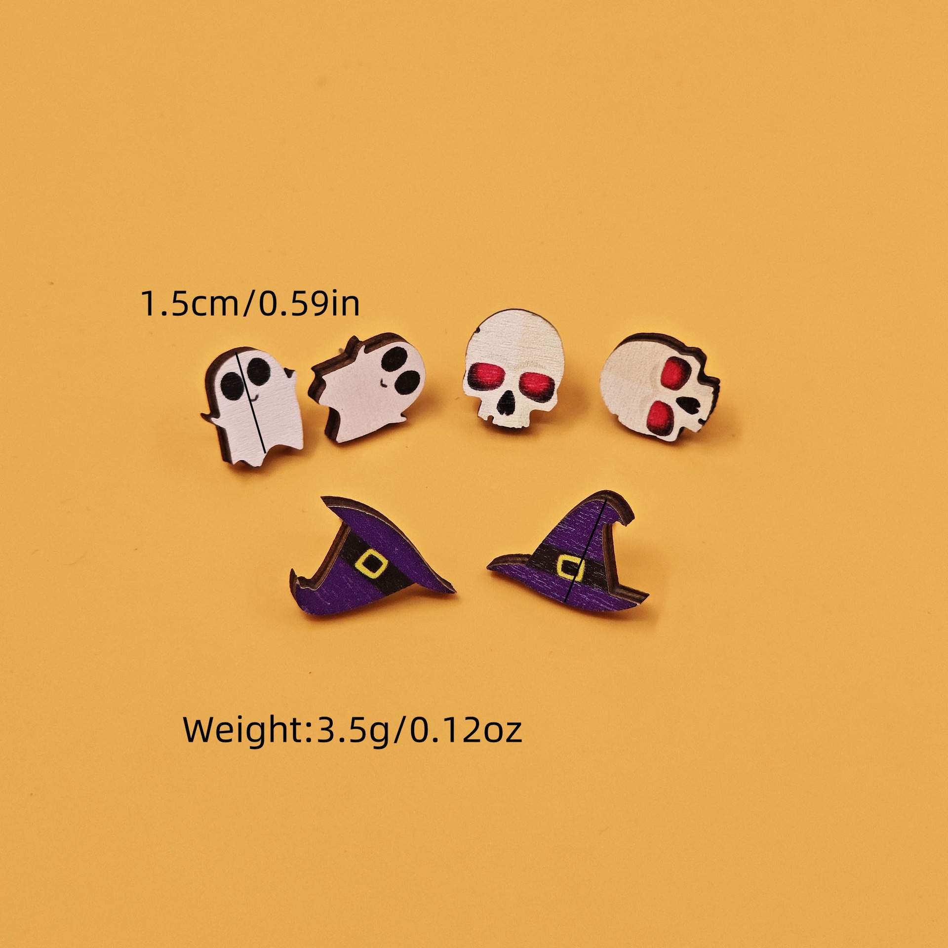 20g Weight Alloy Ear Needle Material Drop Earrings Classification 1 Set Quantity Holiday, Daily Occasion Alloy Material Halloween Festival Pumpkin, Cat, Ghost Pattern Women's Gender Cartoon Style Style Enamel Craft Cartoon Style Pumpkin Cat Ghost Alloy Enamel Earring Sets For Women's Holiday Daily 18