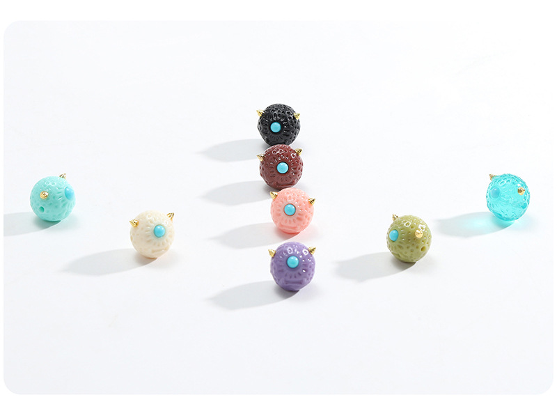 Qiaodai Colorful Resin Blue Cyclops Series Loose Beads Accessories Funny Quirky Creative Beaded display picture 1