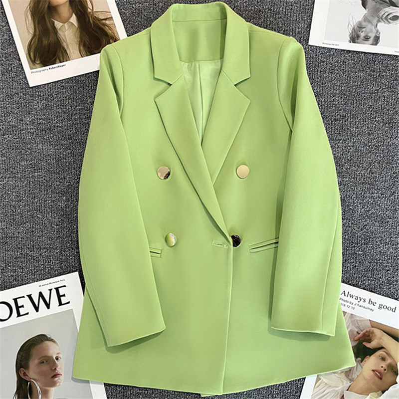 Candy Green Trendy Blazer for Women, 2026 Spring and Autumn New Korean Style, Internet Celebrity Style, Petite Casual
