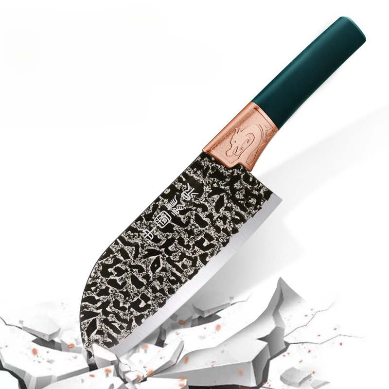 Cuchillo de cocina de Longquan forjado a mano cuchillo de cocina afilado cortar y cortar dos usos de acero inoxidable platos Yangjiang sin