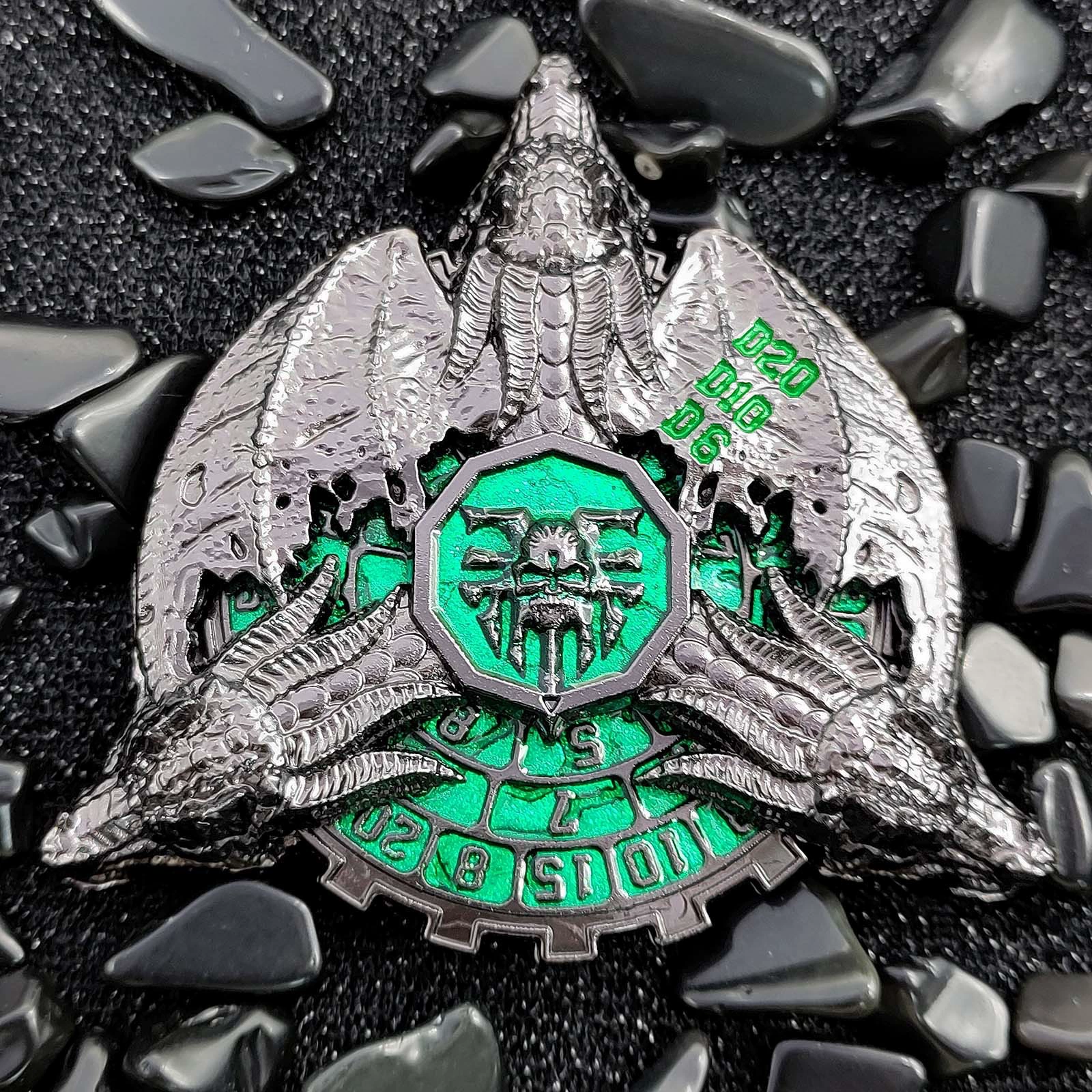 Драконы и пауки 7-в-1 вертушка-головоломка Полигональное DND Кубики ДНД Рулетка COC Группа игроков Герой