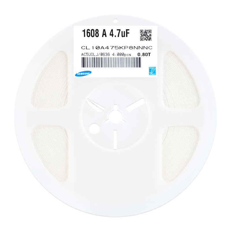 原装  0603贴片电容 10V 4.7UF ±10% X5R CL10A475KP8NNNC 50只