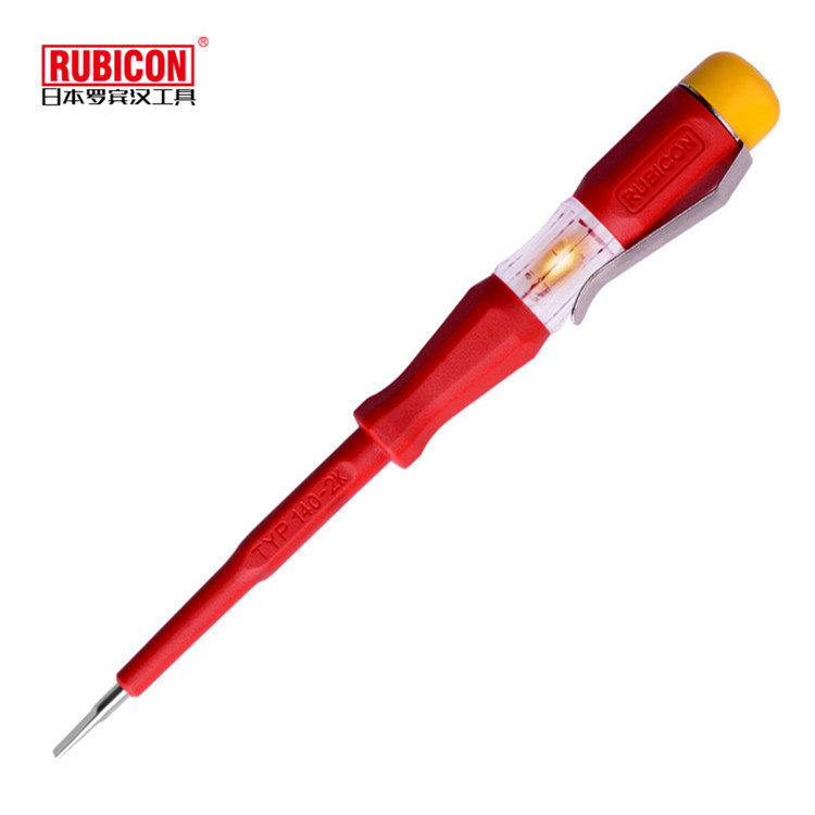 日本RUBICON罗宾汉测电笔电工电批一字测试螺丝刀 RVT-211/212