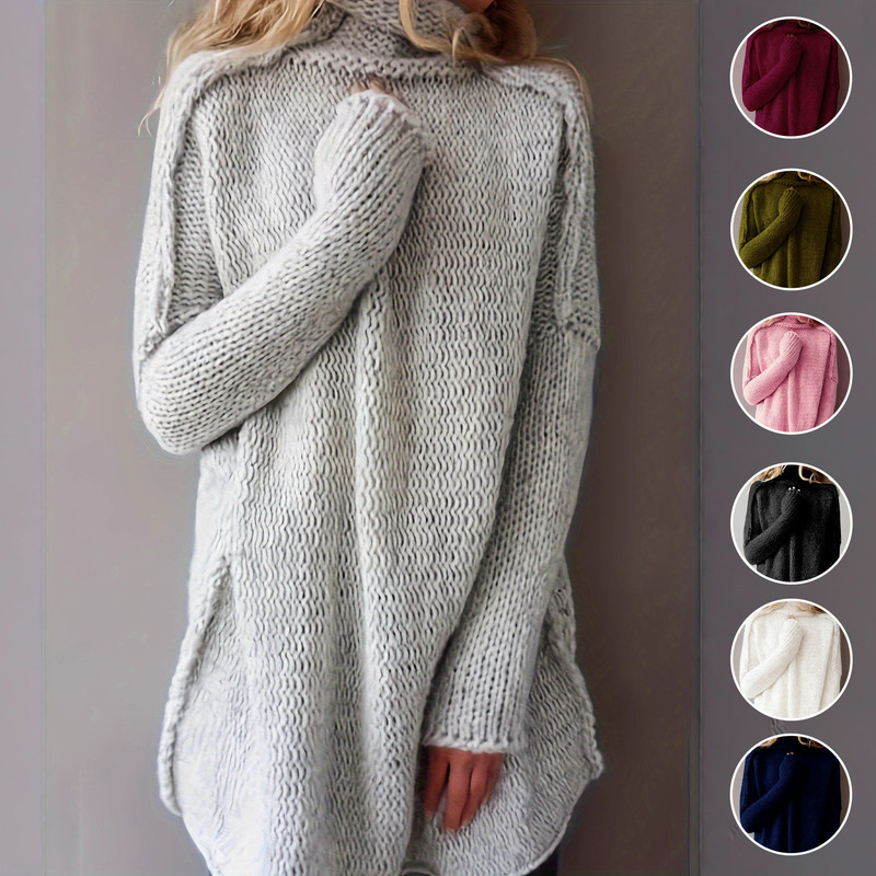 2026 Hot-Selling European and American Popular Amazon New Sweater with Stacked Collar, Three-Needle Craftsmanship, Long-Sleeve Ready-Stock Sweater