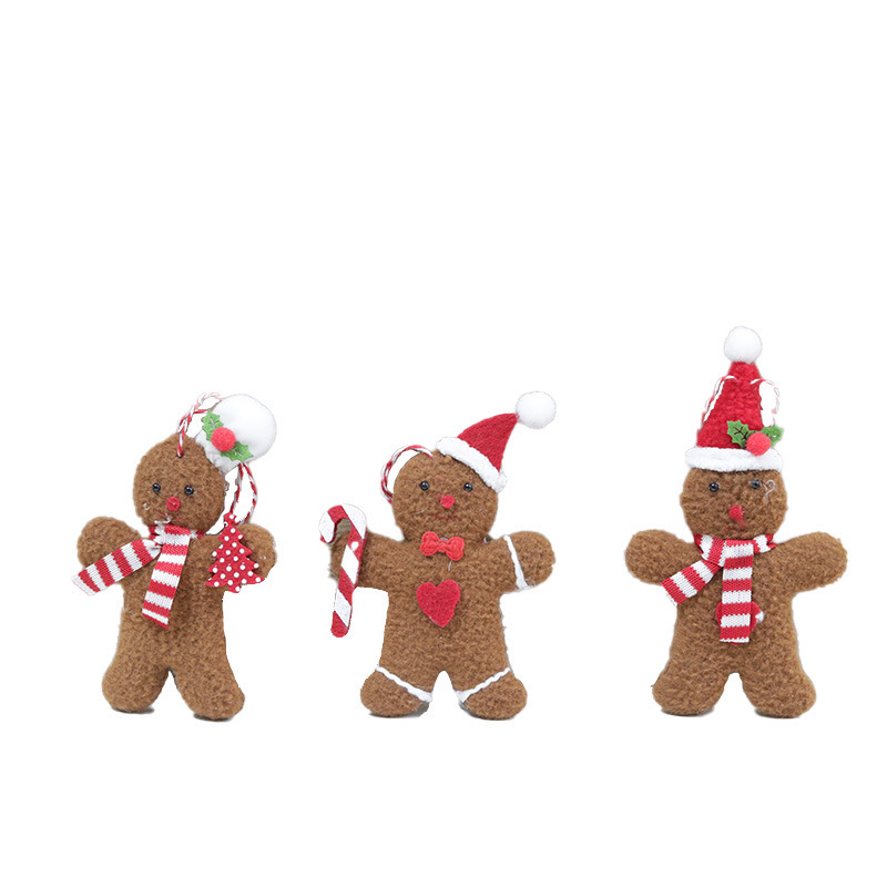 3点セットのアイデアクロスボーダー新商品クリスマス装飾姜パイ人公仔小吊件クリスマスツリー部品ストラップ|undefined