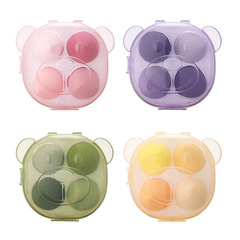 網紅小熊套裝美妝蛋乾濕二用親膚柔軟不吃粉斜切粉撲廠家批發