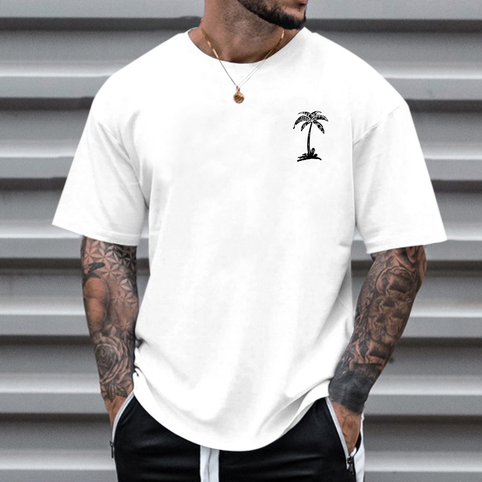 Casual Style Wholesale Men's Casual Printing Short Sleeve Men's Tops