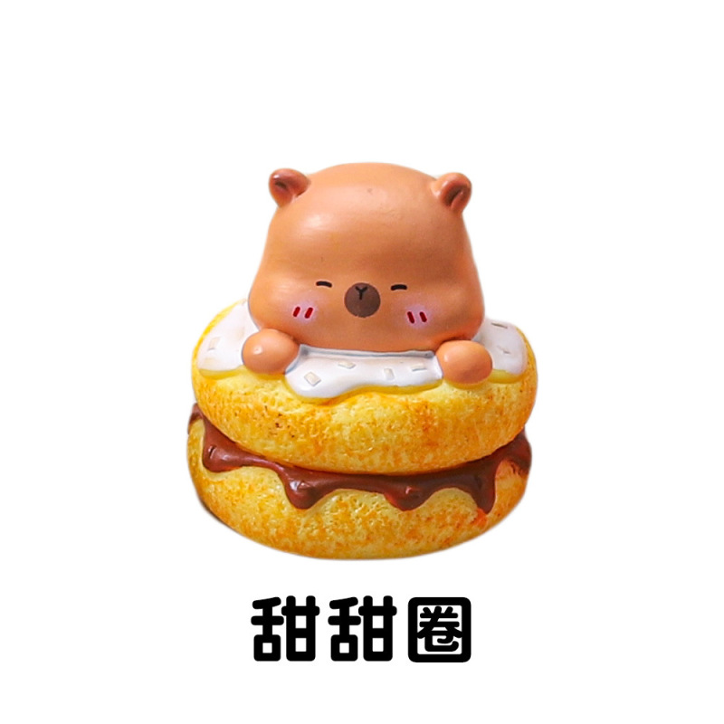 カピバラデザート食品おもちゃミニチュアシーンドールハウス寝室アクセサリー diy ブラインドバッグかわいい樹脂アクセサリー|undefined