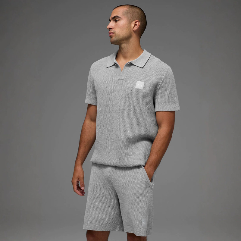 Correct Version of the Original Ai.0 Logo Lapel Short-Sleeve Set Sports Club Sweater Knit Polo Correct Version of the Original Ai.0 Logo Lapel Short-Sleeve Set Sports Club Sweater Knit Polo