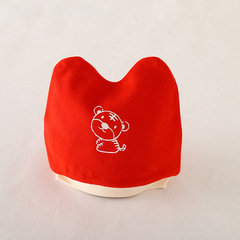 Newborn Baby Hat New Year Red Cute Super Cute Pull-on Hat Cotton for Boys and Girls Korean Style Cartoon Hat