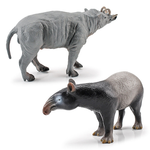 Cross-border simulation tropical rainforest endangered animal Malayan tapir deer model static forest wild science education display piece