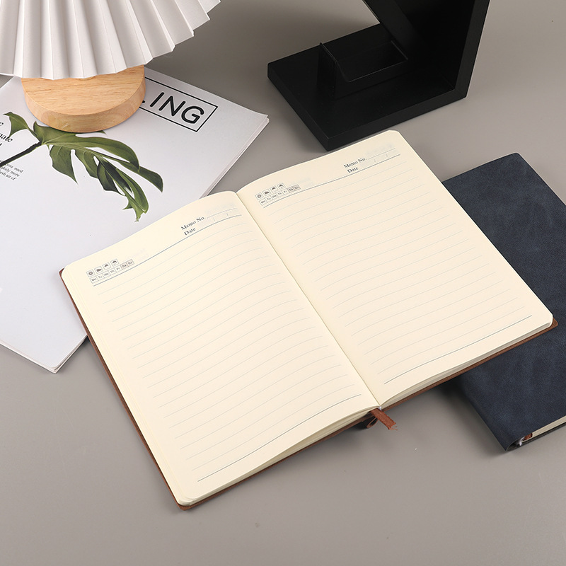 Simple pluma Notepad A5pu imitación cuero Oficina de negocios registro clásico impresión fábrica al por mayor image 5