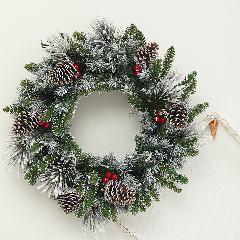 40 / 50 / 60cm guirlanda de Navidad decoración de Navidad colgante ventana colgante de pared de alta calidad pe guirlanda mixta