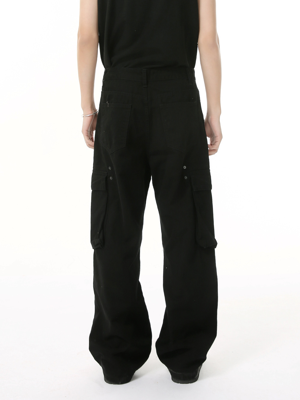 MTLCLOTHES Ropa de hombre | Cuatro estaciones cleanfit calle plisada algodón recto bolsillo grande mono pantalones de moda