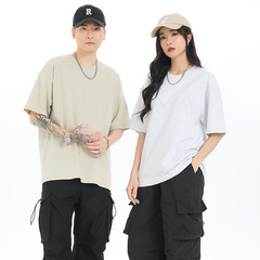 220克重重磅設計感純棉潮款班服短袖印花T恤休閒運動支持定製印花