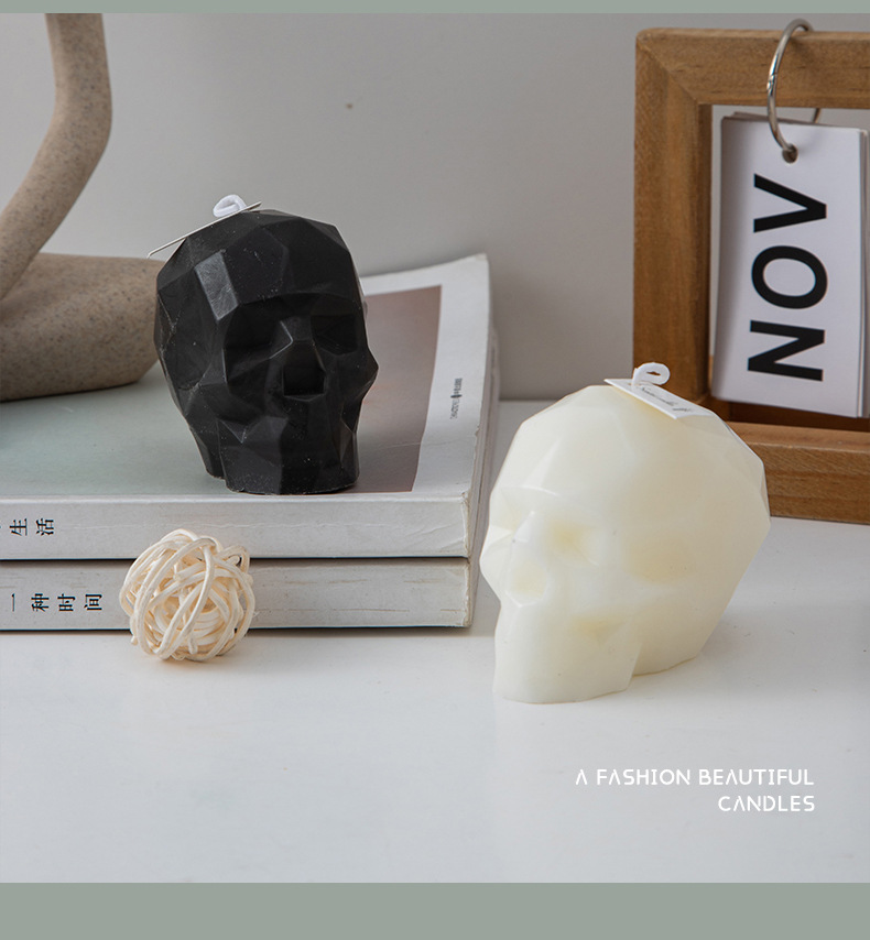 万圣节几何骷髅头香薰蜡烛ins创意家居摆饰套装万圣跨境蜡节日礼详情10