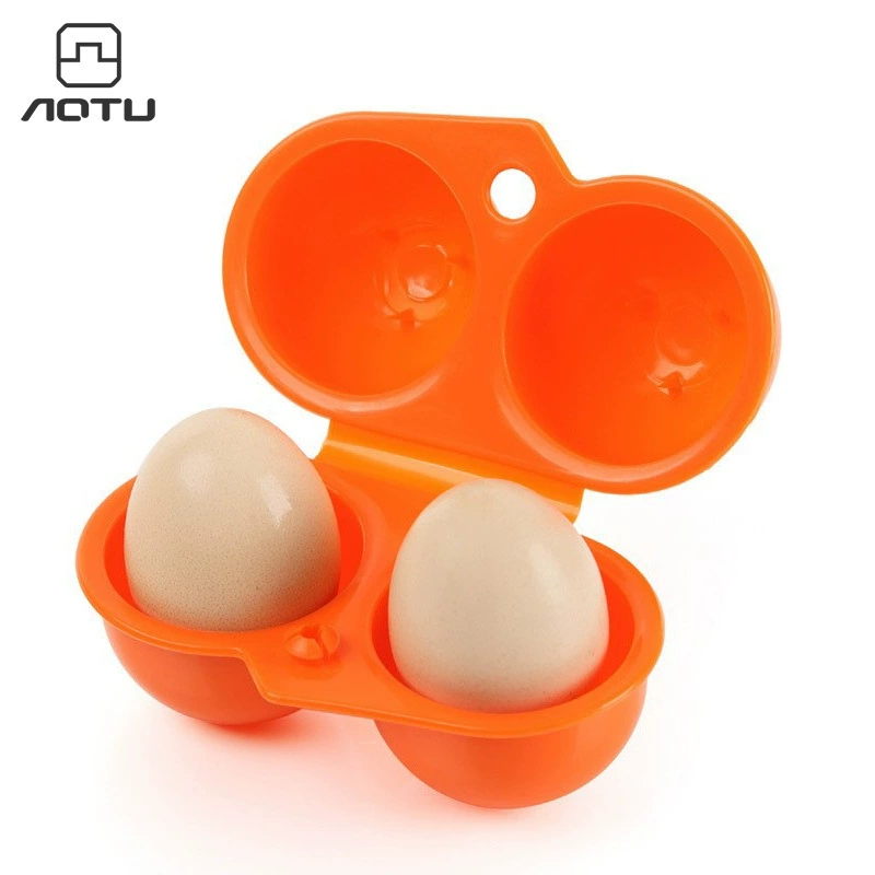 Вогнуто-выпуклый открытый ящик для хранения яиц для барбекю портативный пластиковый ящик для пикника 2 ящика для яиц Внешняя торговля AT6358