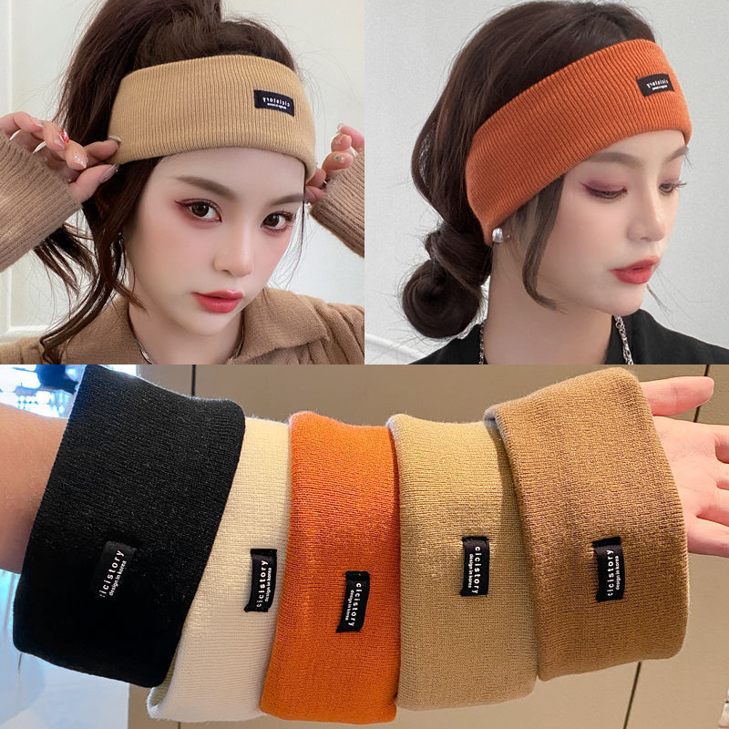针织帽子女冬季纽扣毛线帽条纹显脸小毛绒保暖加厚大头围护耳冬帽|undefined