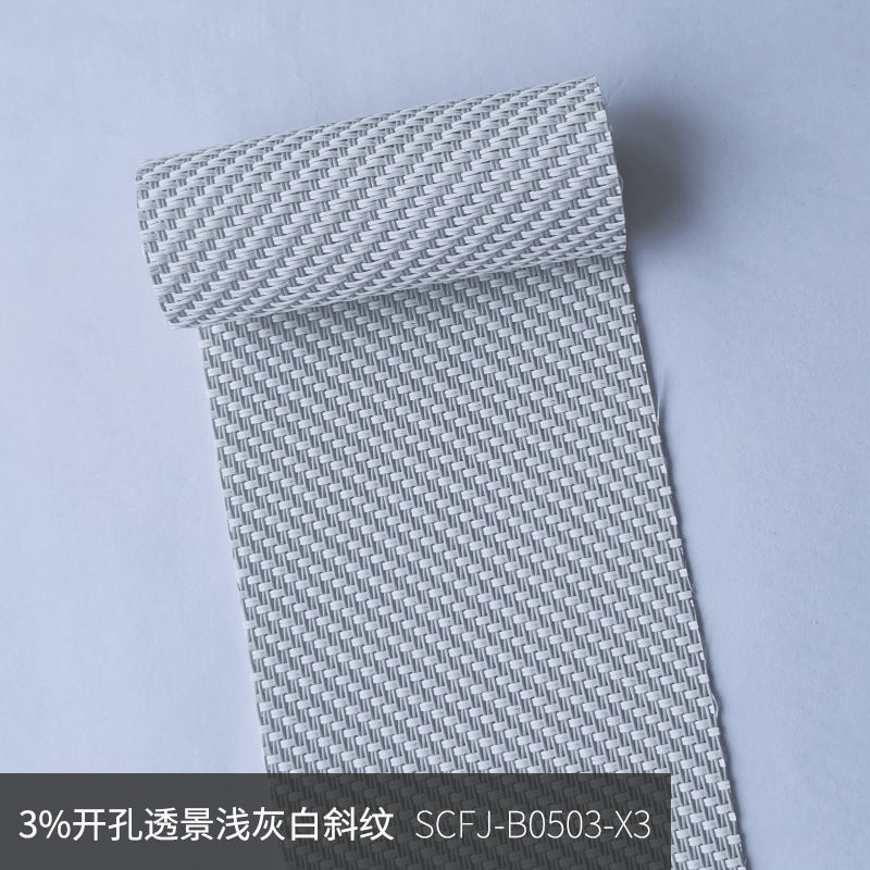 3% agujero abierto transparente gris claro blanco twill-SCFJ-B0503-X3