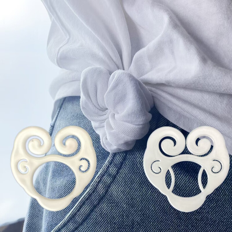 Amazon Cross-border New Women's Top Cinch Clip Shirt Tight Clip Women's Top Shirt Tight Clip