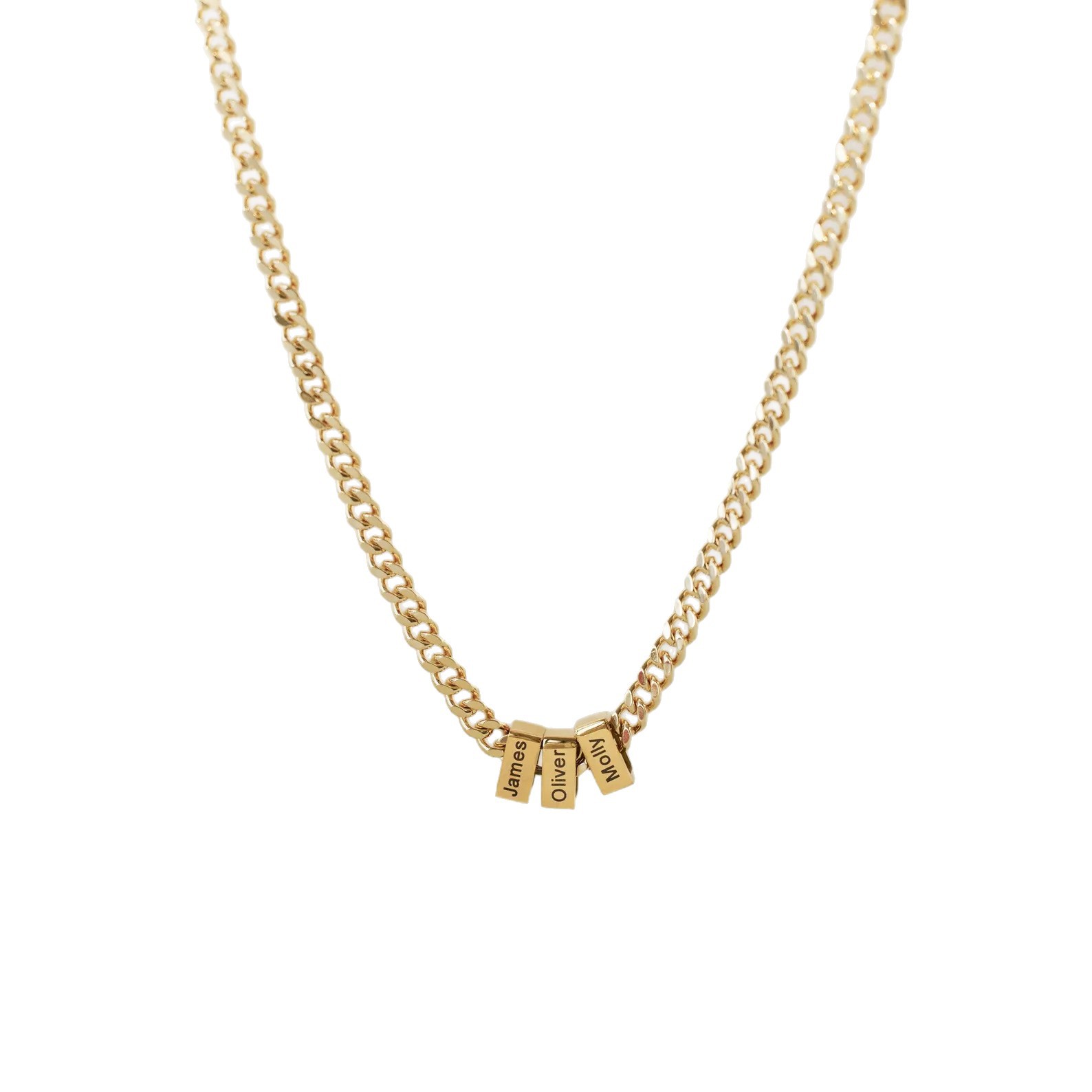 Gepersonaliseerde rvs cuban chain ketting voor heren_voghion.com