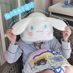 Cute Cartoon Merleti Deviruchi Hooded U-shaped Neck Pillow Nap Pillow Travel Airplane Hat U-shaped Pillow for Women