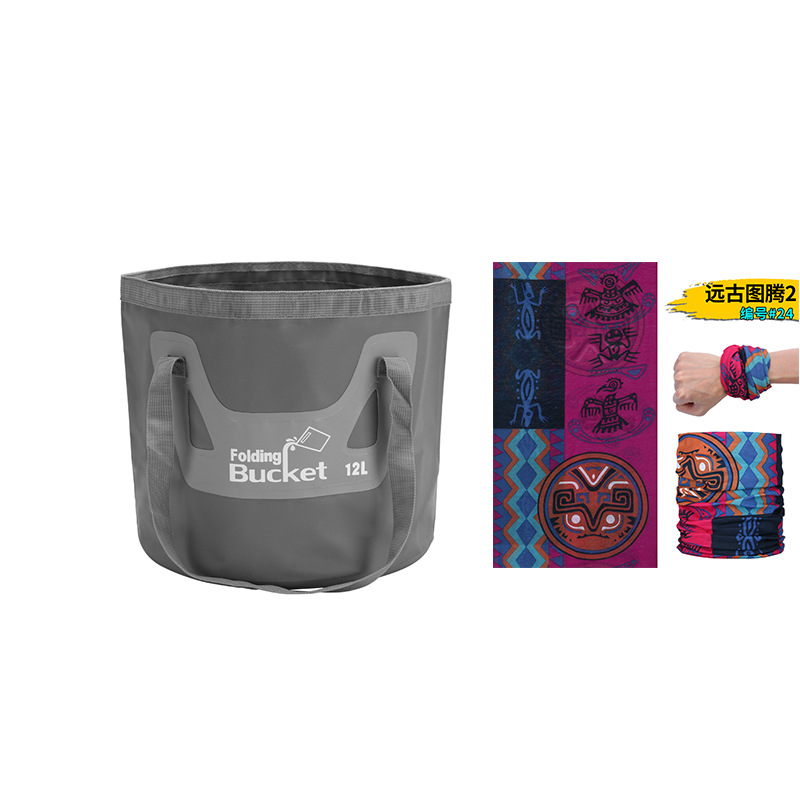 新型手提げ旅行袋釣り桶折り畳みバケツバッグ屋外便利旅行洗車バケツ屋外防水袋