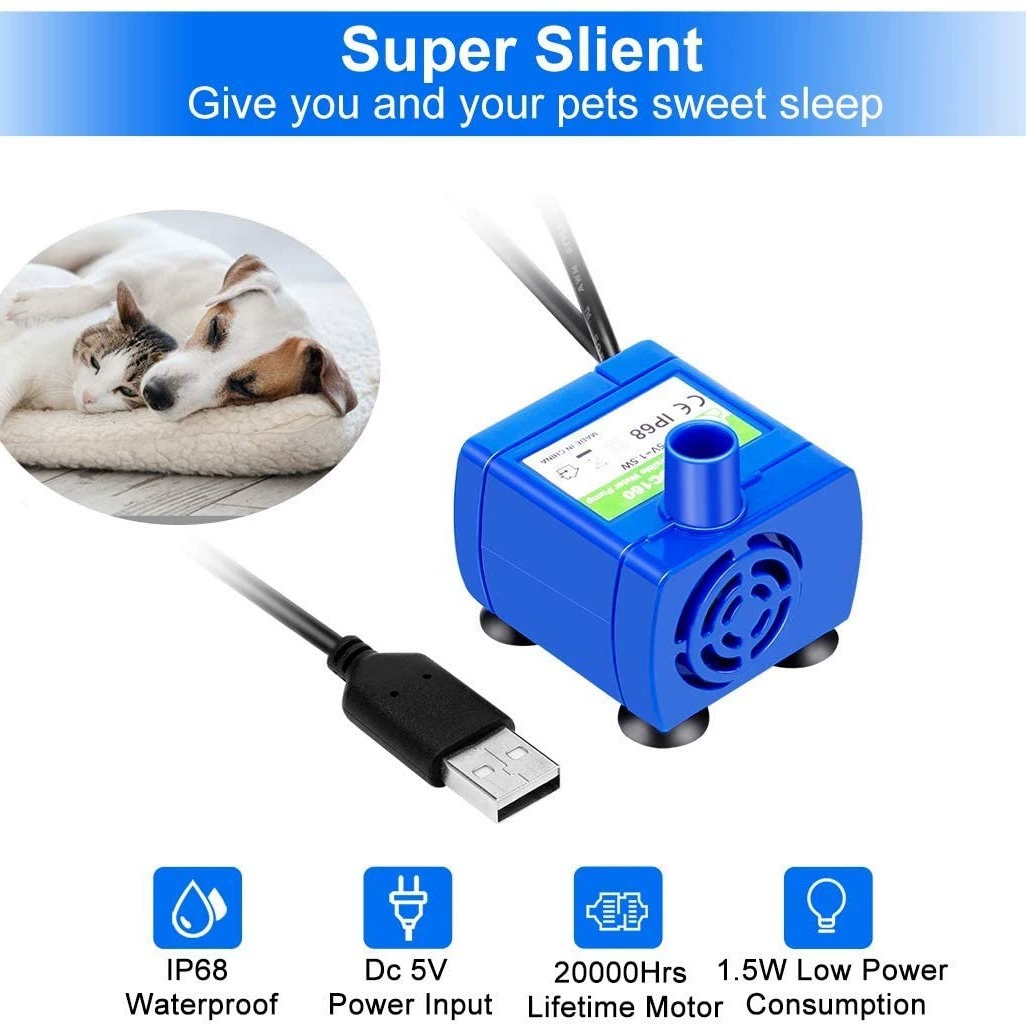 Поршневой насос для воды для домашних животных Amazon explosion USB DC160 водяной насос