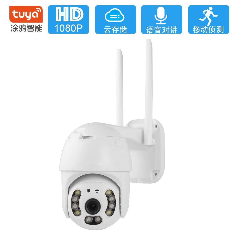 跨境Tuya球机涂鸦智能1080PWifi网络监控摄像机ip camera户外防水