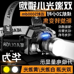 ヘッドライトの強い光の充電の超明るいヘッドは式のレーザーの懐中電灯をつけて夜の釣りを感知します。