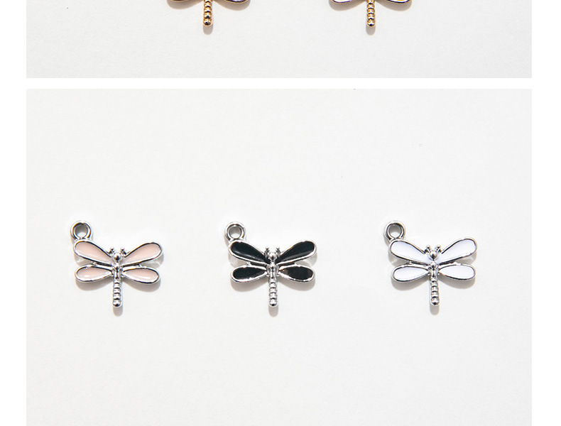 Enamel Design 10 PCS/Package 12*11mm Alloy Dragonfly Pendant