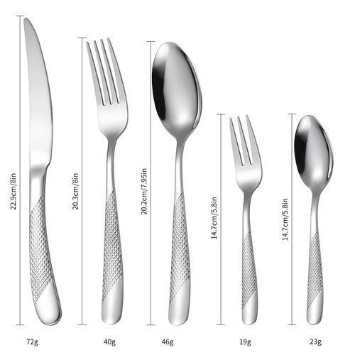 Cross-border manufacturer Xingzuan stainless steel tableware set 20/40 pieces hotel household western dining steak knife fork spoon 