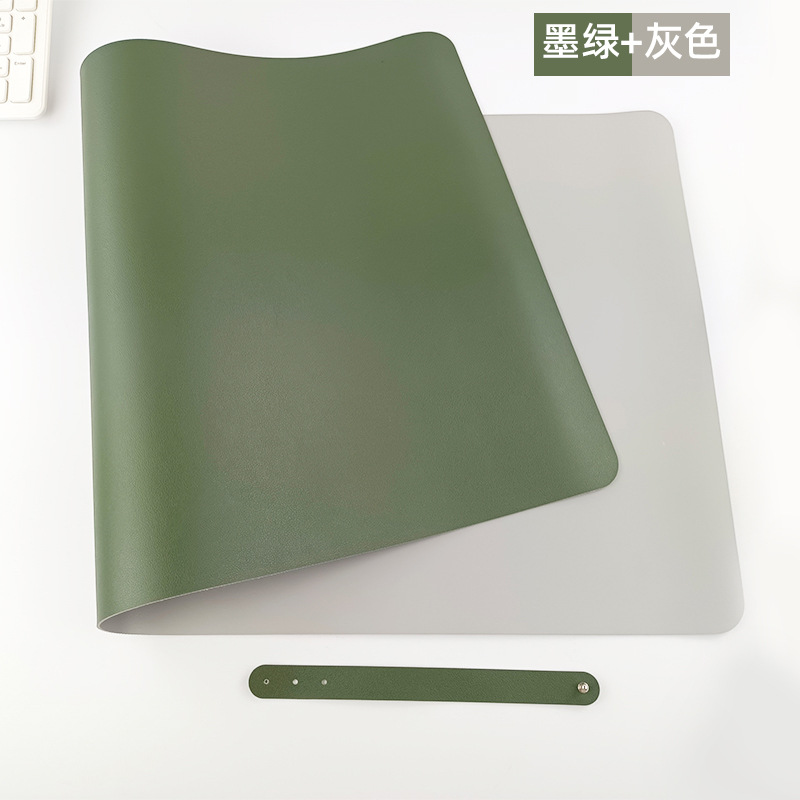 Alfombrilla de ratón de cuero de doble cara almohadilla de escritura de computadora de escritorio de la Oficina Creativa de gran tamaño almohadilla de ratón impermeable de cuero de la PU al por mayor