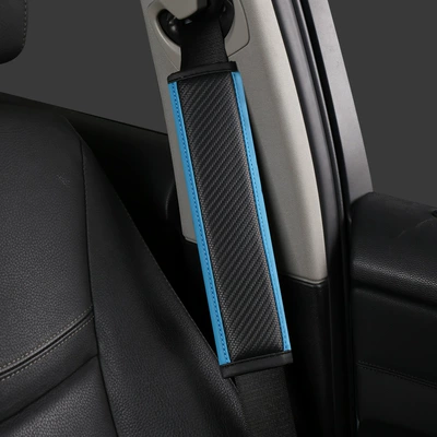 Belt Cover, Seat belt shoulder pad - black-and-blue-1-24cm