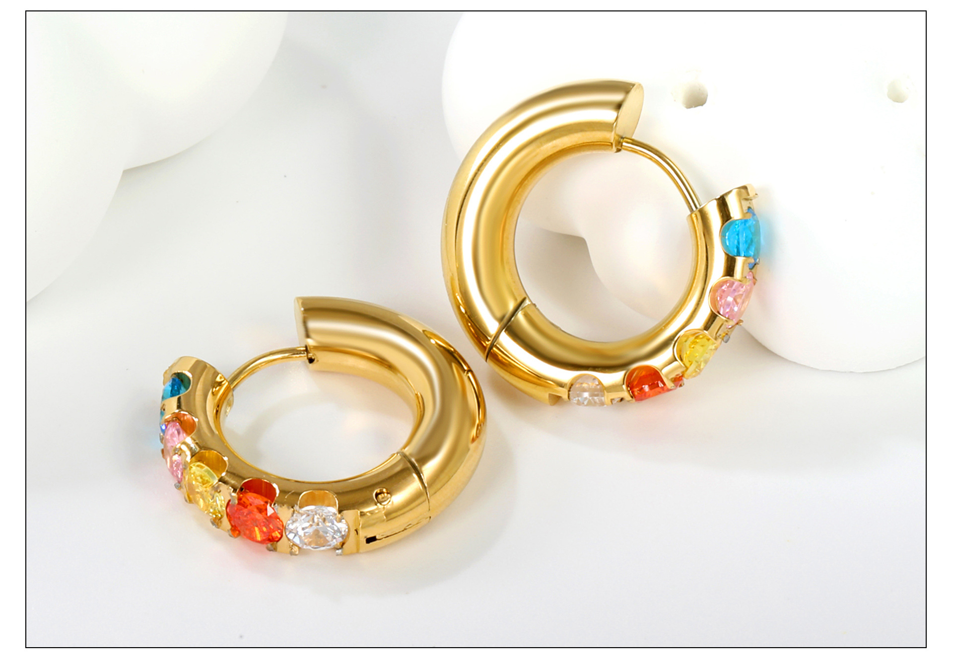 Earrings Classification 1 Pair Quantity 1 Pair Elegant Lady Simple Style Geometric Plating 304 Stainless Steel Earrings