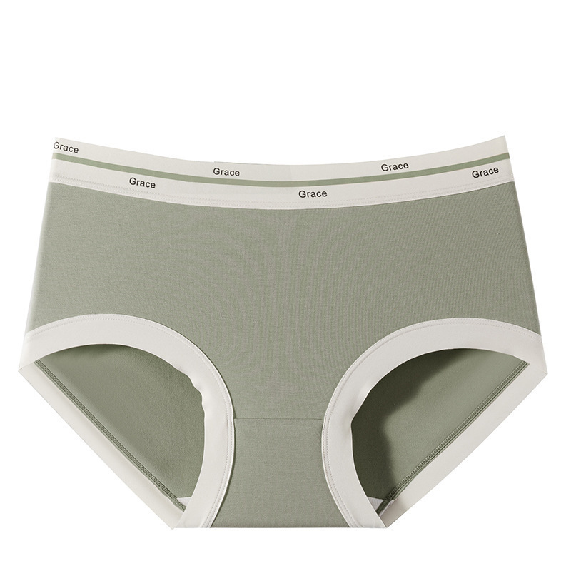 50 Pieces of Xinjiang Pure Cotton Mid-High Waist Women's Underwear, All-Cotton Antibacterial Crotch, Seamless Hip-Hugging Sports Style Plus-Size Underwear