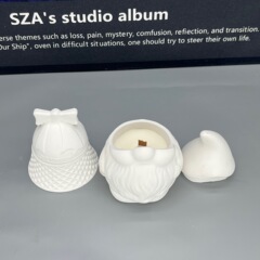 クロスボーダーアロマセラピー石膏サンタクロースベルキャンドルカップフレグランスキャンドルホルダー収納石膏収納ボックスデスクトップ装飾品