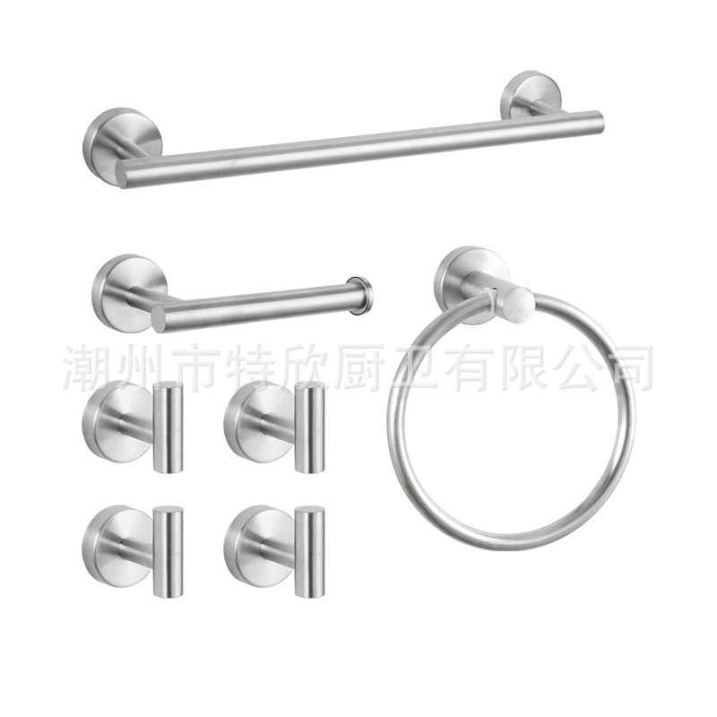 Traje de baño 304 Barra de toalla de acero inoxidable toallero anillo de toalla gancho baño colgante hardware Amazon