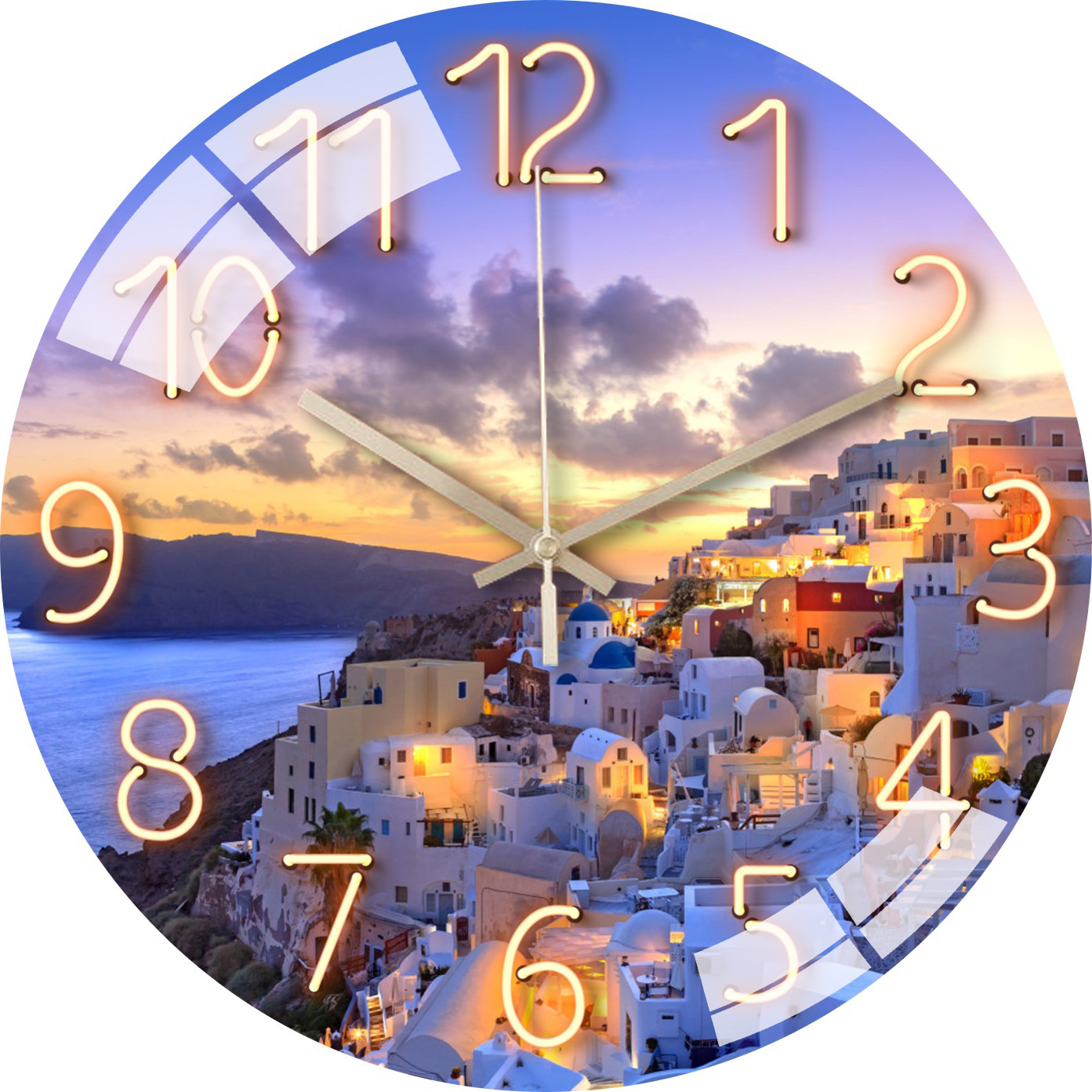 Luz nórdica de lujo Reloj de pared de Internet celebridad Luz de lujo salón dormitorio creativo moda decoración mudo simple reloj de cristal