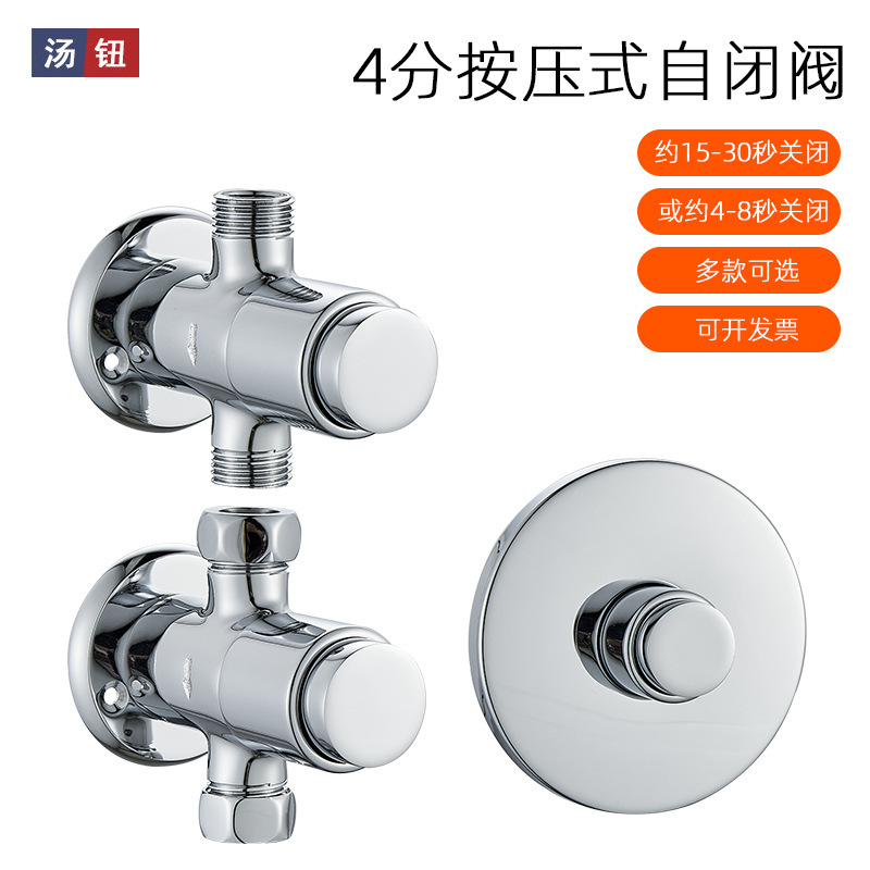 Outdoor surface-mounted push-type self-closing shower valve for swimming pools, gyms, and bathrooms, with hidden hand-press delay function Outdoor surface-mounted push-type self-closing shower valve for swimming pools, gyms, and bathrooms, with hidden hand-press delay function